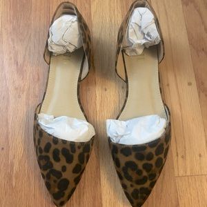 RAID Leopard print flats with metallic heel